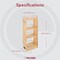 Rev-A-Shelf Maple Veneer, Light Brown, 6.5 in W, 26.15 in H, 10.75 in D, 10.75 in L, Light Brown 448-BBSCWC-6C - alternate 8